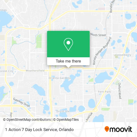 1 Action 7 Day Lock Service map