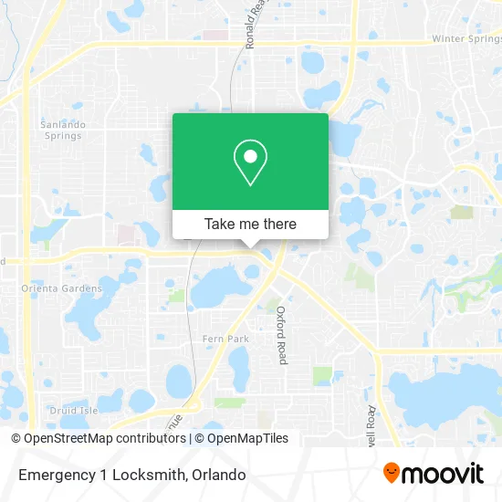 Emergency 1 Locksmith map