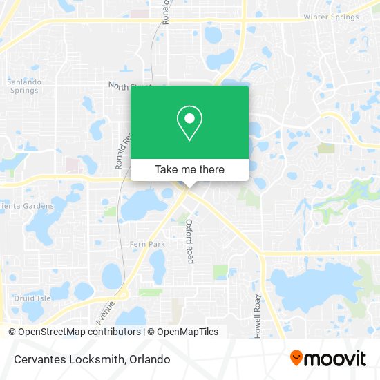 Cervantes Locksmith map