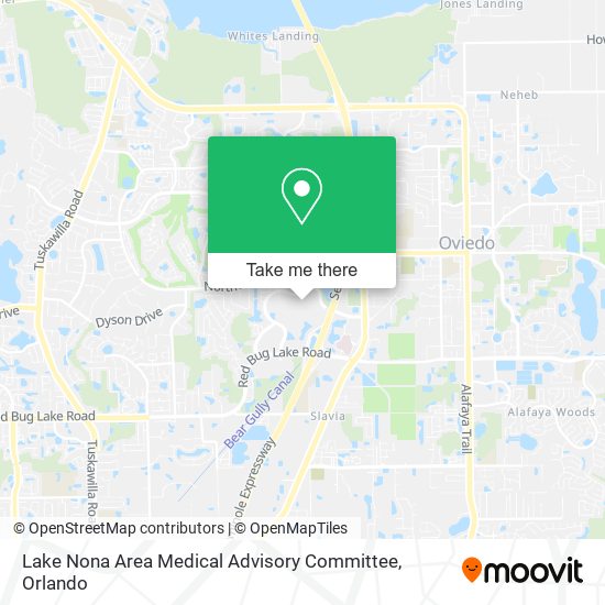Lake Nona Area Medical Advisory Committee map