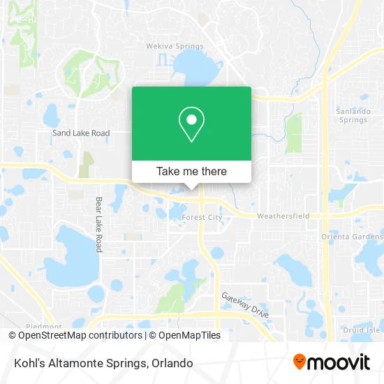 Kohl's Altamonte Springs map