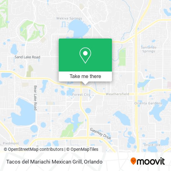 Tacos del Mariachi Mexican Grill map