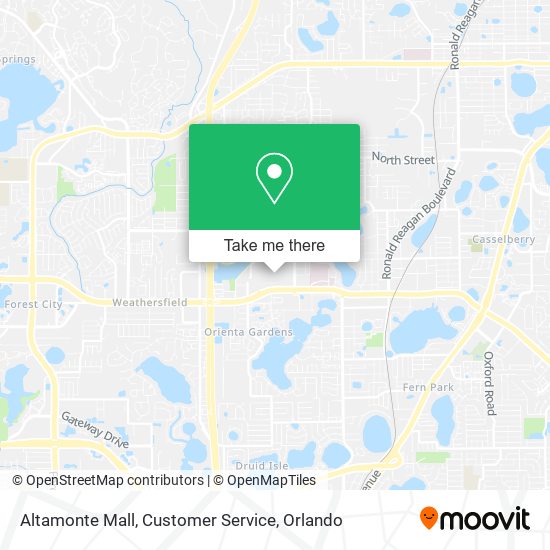 Mapa de Altamonte Mall, Customer Service
