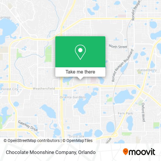 Mapa de Chocolate Moonshine Company