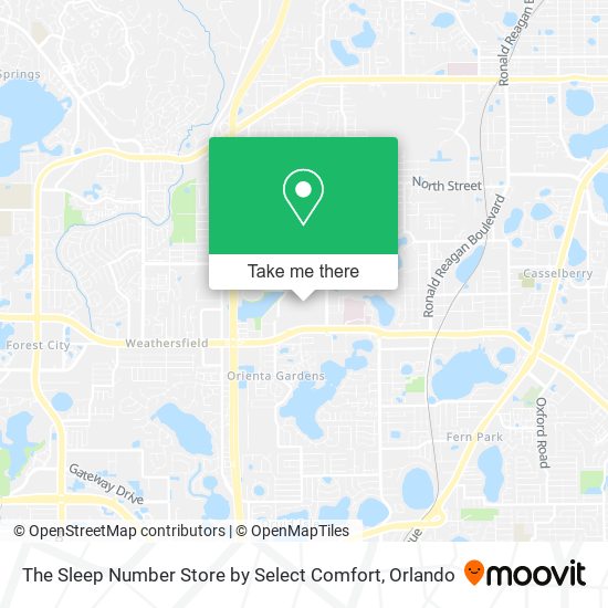 The Sleep Number Store by Select Comfort map