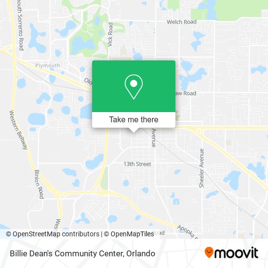 Billie Dean's Community Center map