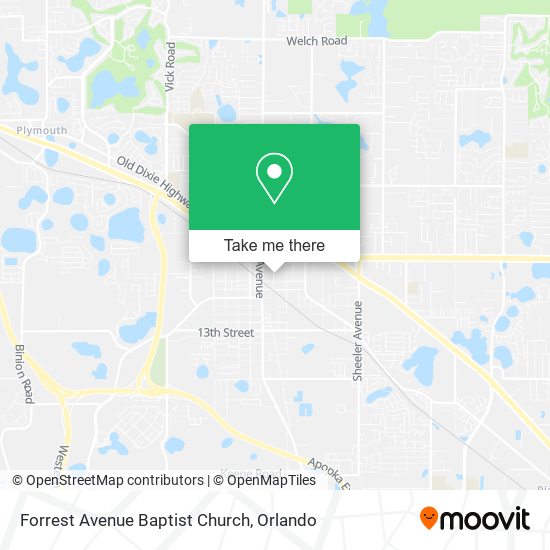 Mapa de Forrest Avenue Baptist Church