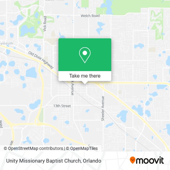 Mapa de Unity Missionary Baptist Church