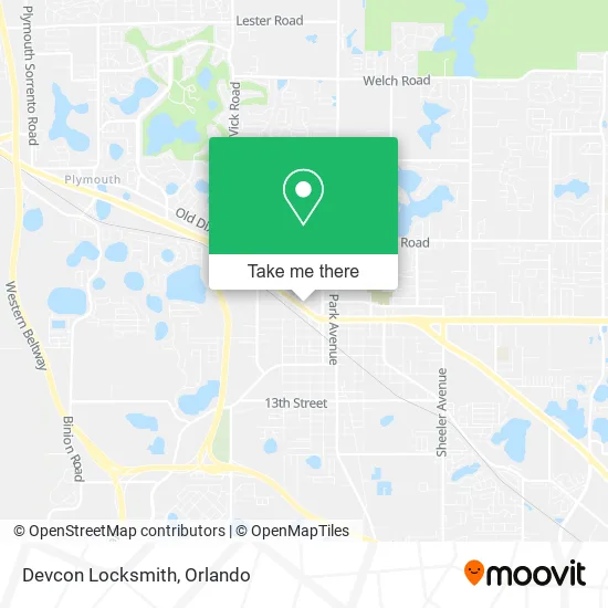 Mapa de Devcon Locksmith