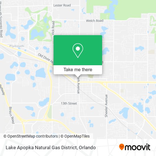 Lake Apopka Natural Gas District map