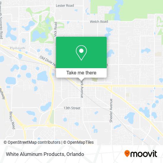 White Aluminum Products map