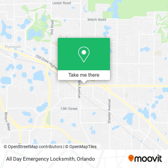 All Day Emergency Locksmith map