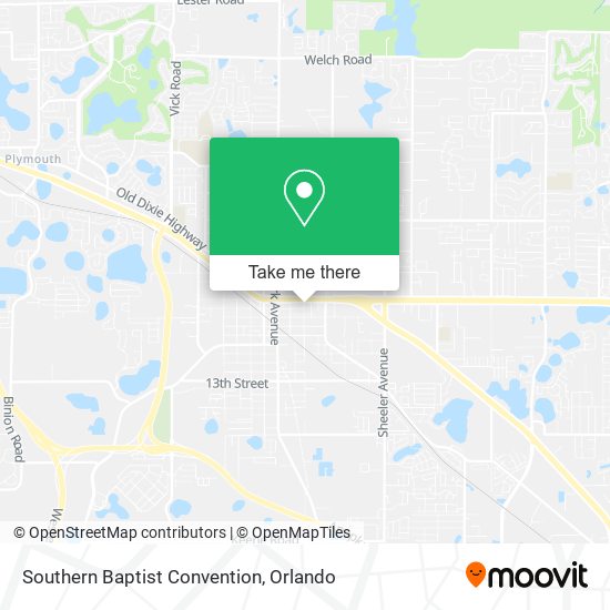 Mapa de Southern Baptist Convention