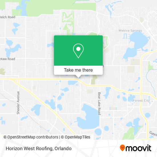 Horizon West Roofing map