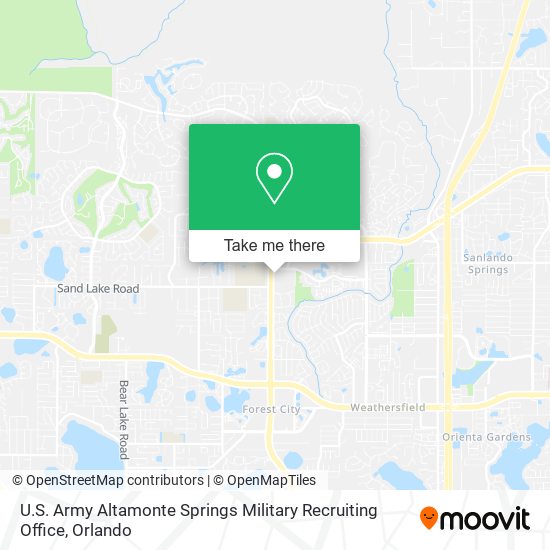 Mapa de U.S. Army Altamonte Springs Military Recruiting Office