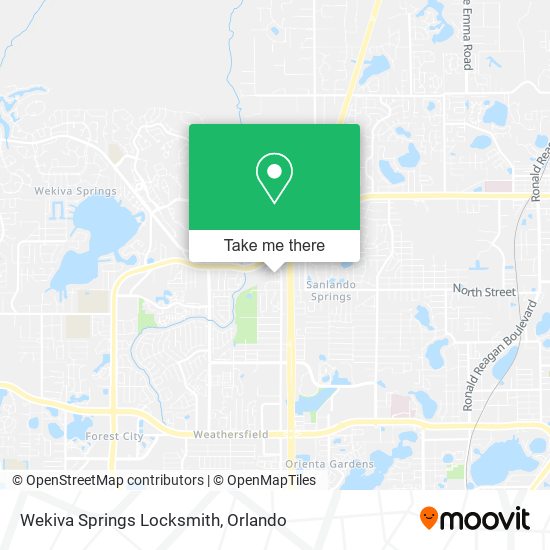 Wekiva Springs Locksmith map