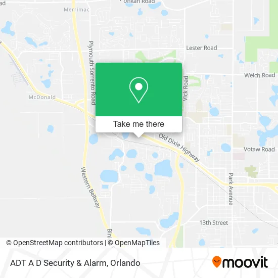 Mapa de ADT A D Security & Alarm