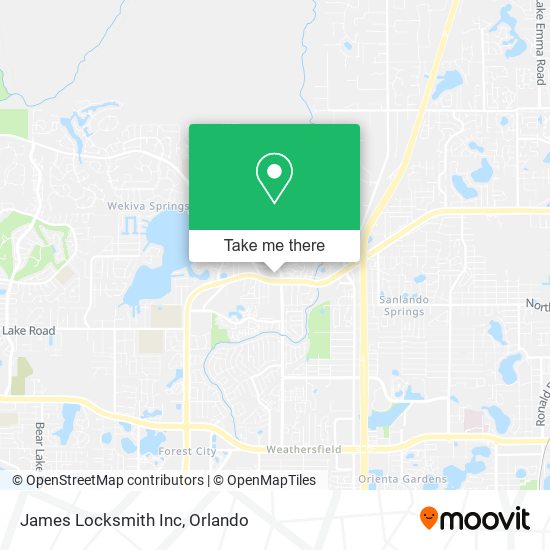 Mapa de James Locksmith Inc