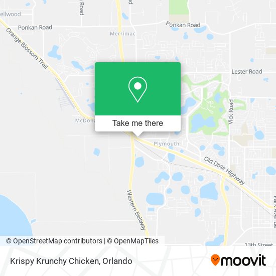 Mapa de Krispy Krunchy Chicken
