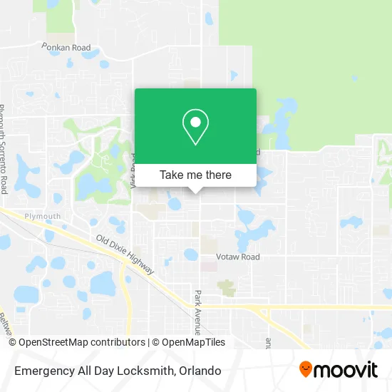 Mapa de Emergency All Day Locksmith