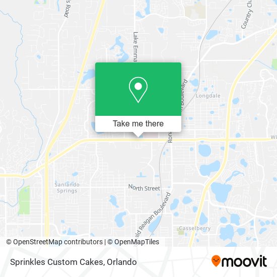 Sprinkles Custom Cakes map