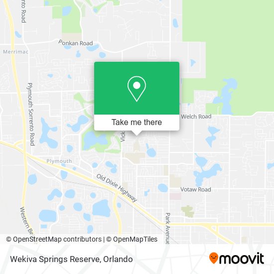 Wekiva Springs Reserve map