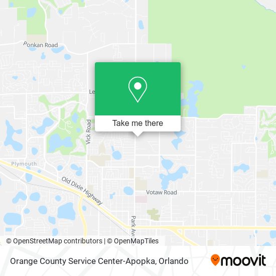 Mapa de Orange County Service Center-Apopka