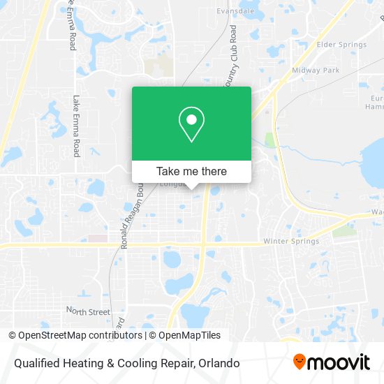 Qualified Heating & Cooling Repair map