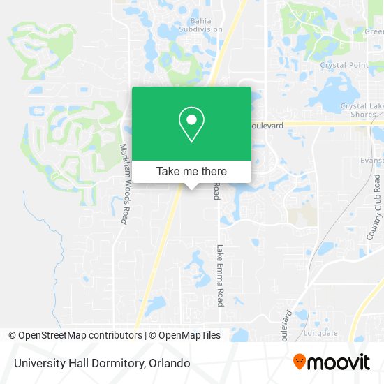 University Hall Dormitory map