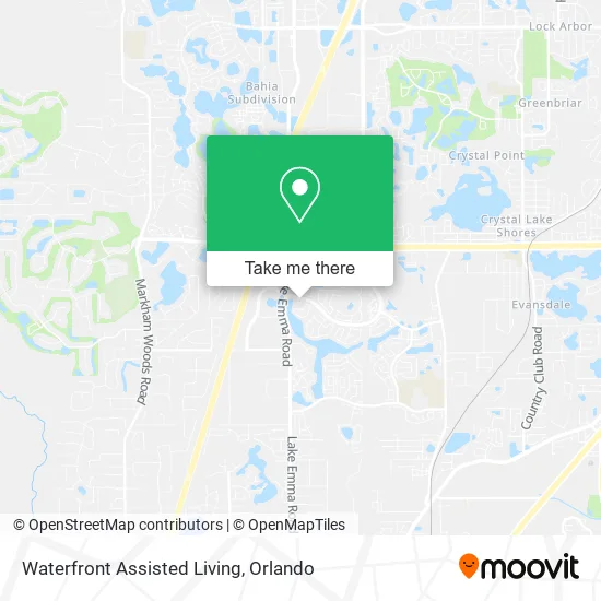Waterfront Assisted Living map