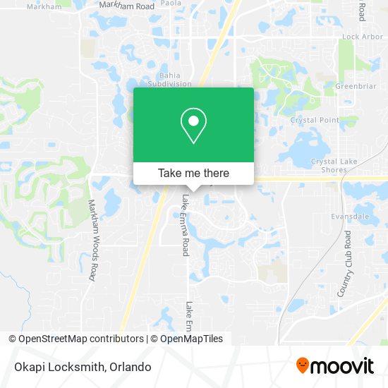 Okapi Locksmith map