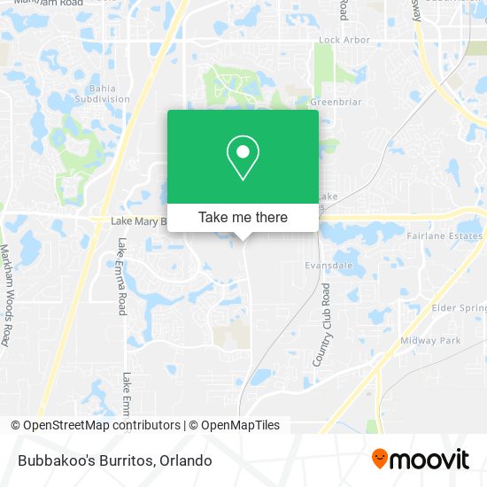 Bubbakoo's Burritos map