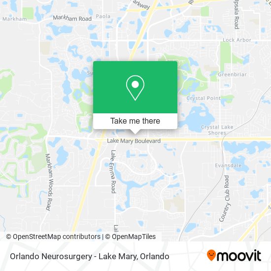 Orlando Neurosurgery - Lake Mary map