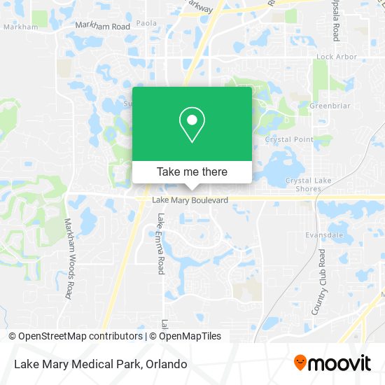 Lake Mary Medical Park map