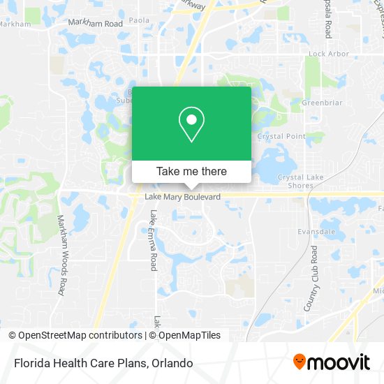Mapa de Florida Health Care Plans
