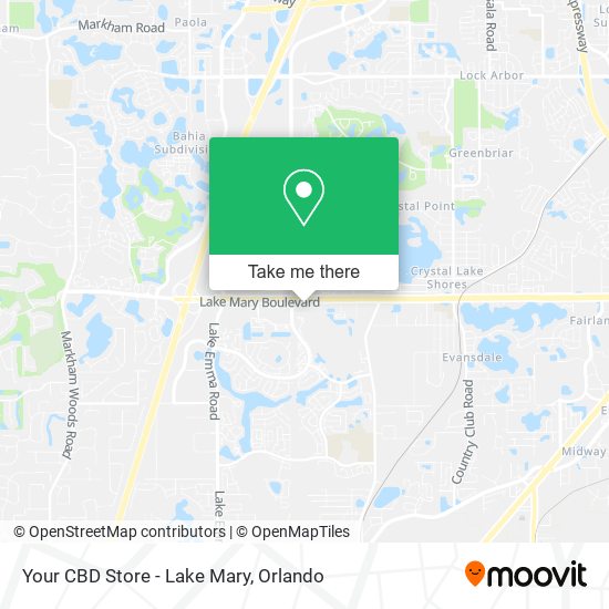 Your CBD Store - Lake Mary map