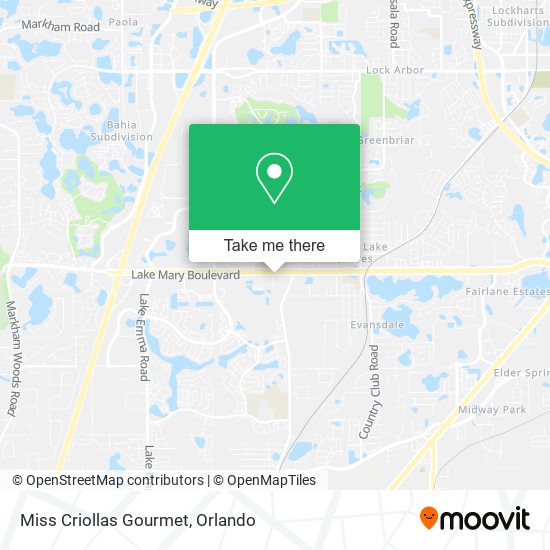 Miss Criollas Gourmet map