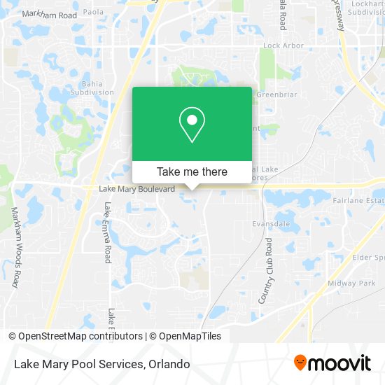 Lake Mary Pool Services map