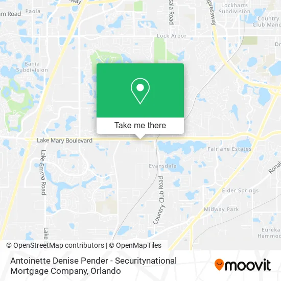 Antoinette Denise Pender - Securitynational Mortgage Company map