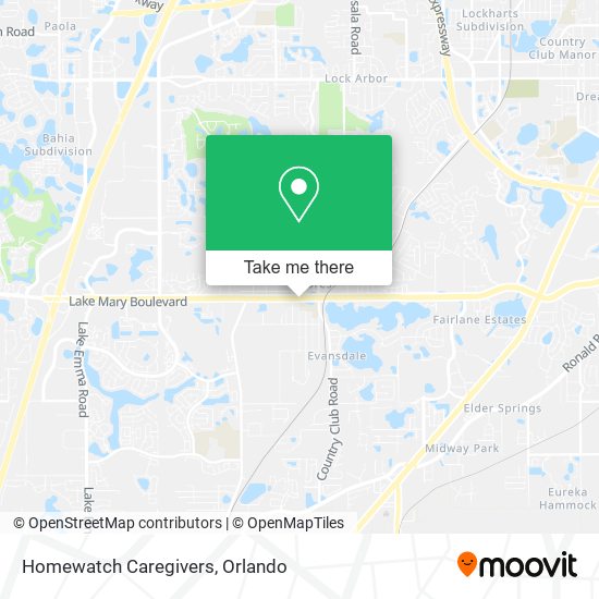 Homewatch Caregivers map