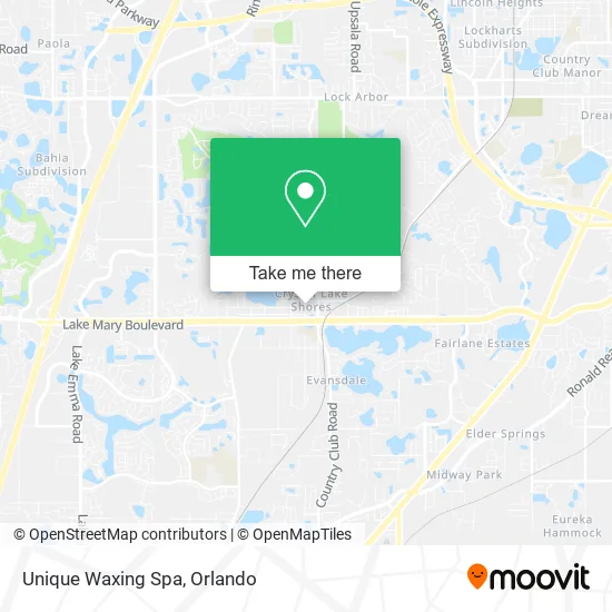 Mapa de Unique Waxing Spa