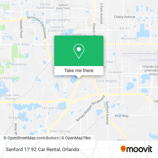 Sanford 17 92 Car Rental map