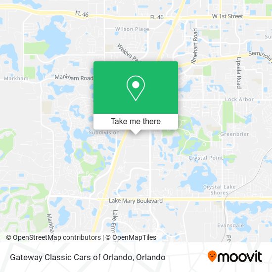 Mapa de Gateway Classic Cars of Orlando