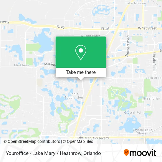 Youroffice - Lake Mary / Heathrow map