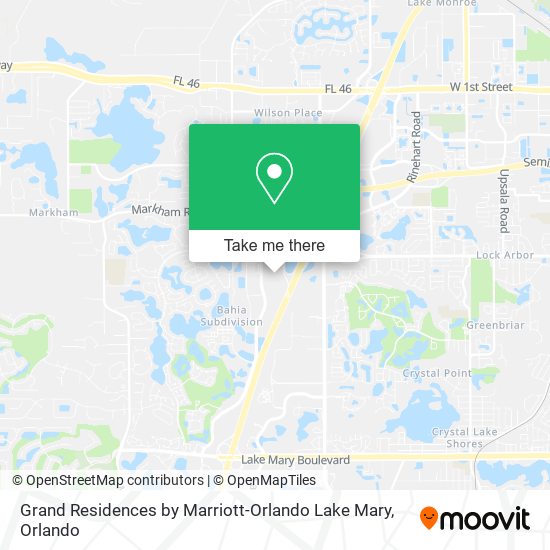 Grand Residences by Marriott-Orlando Lake Mary map