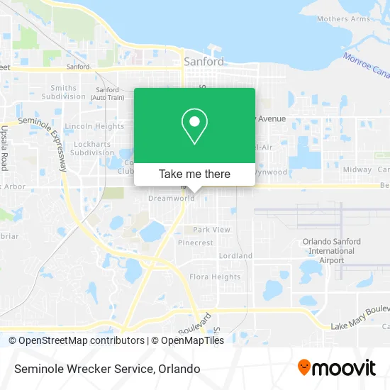 Seminole Wrecker Service map