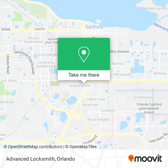 Advanced Locksmith map