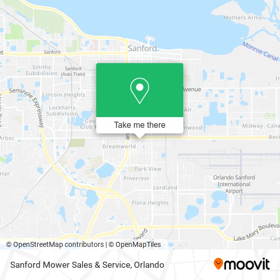 Sanford Mower Sales & Service map