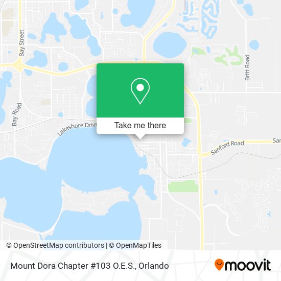Mount Dora Chapter #103 O.E.S. map