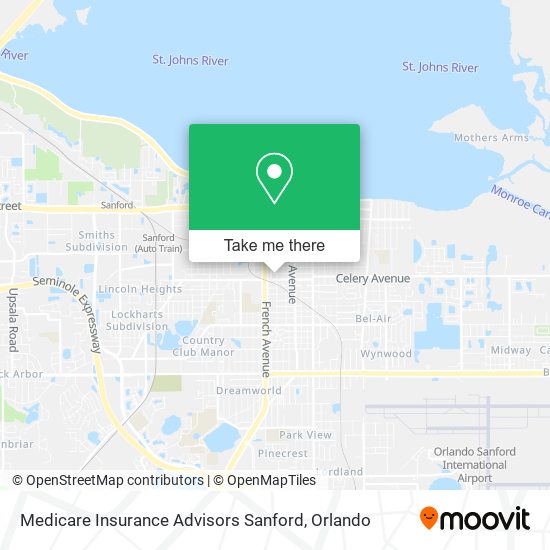 Mapa de Medicare Insurance Advisors Sanford